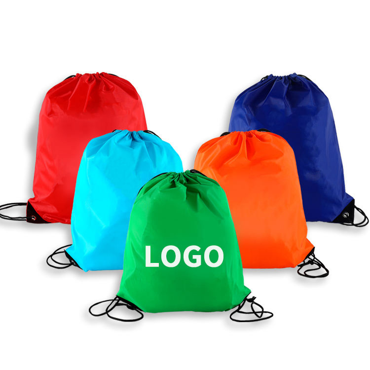 Bolso de lazo impreso promocional de la mochila del deporte del poliéster